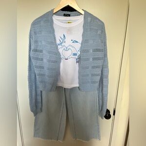 Tilly’s Girls Clothing Bundle Jeans, Tee Shirt, Cardigan Sz medium large